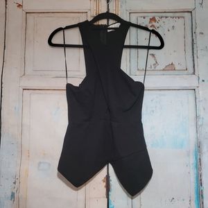 TC Ellis sleevless front envelope black top